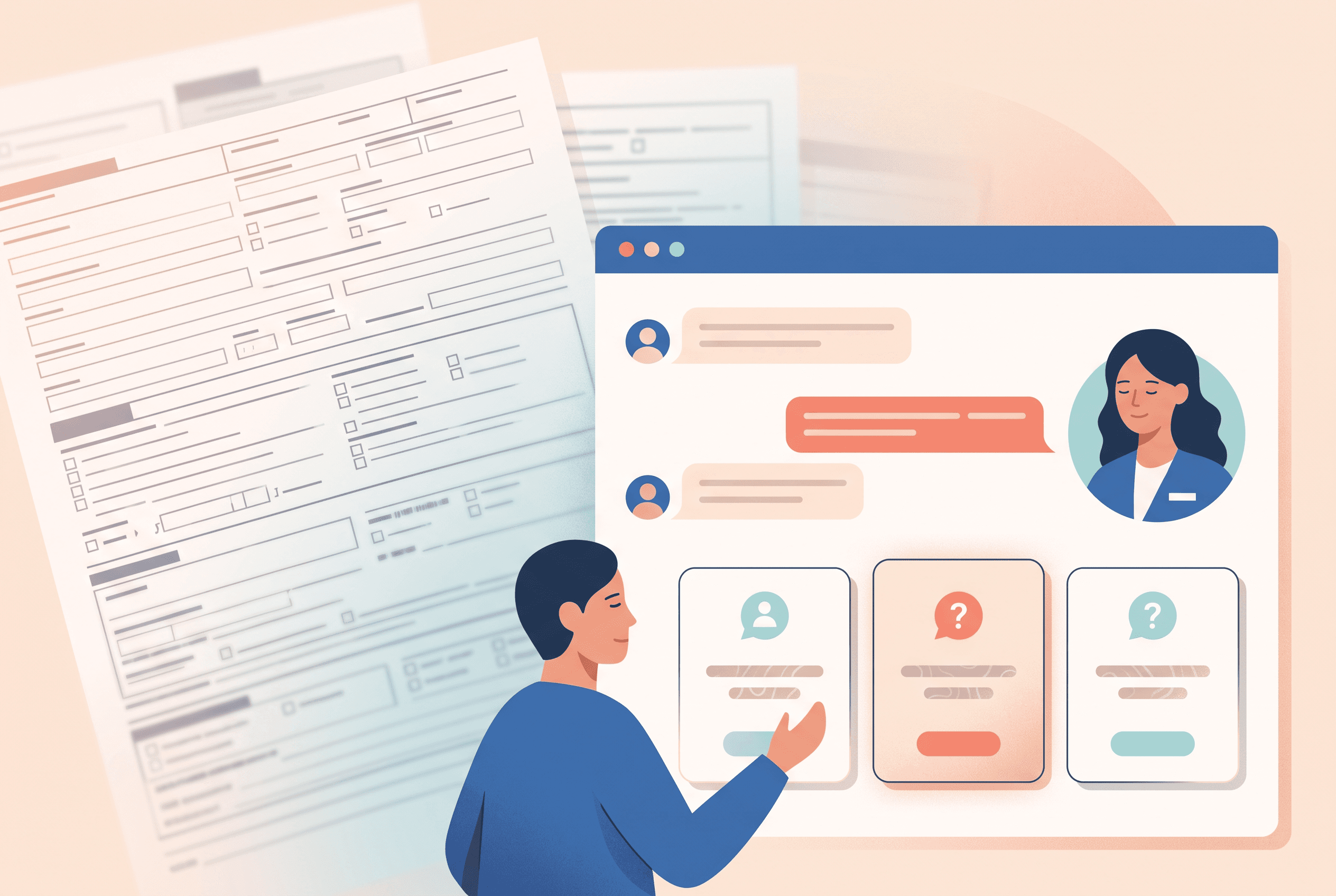 How to Ask for Just Enough Context in Website Chat