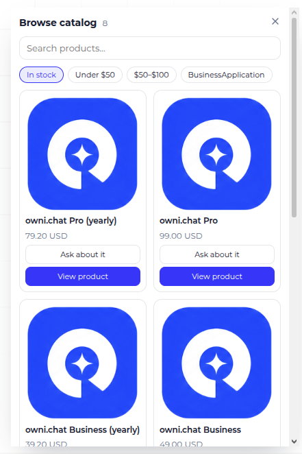 Product Catalog